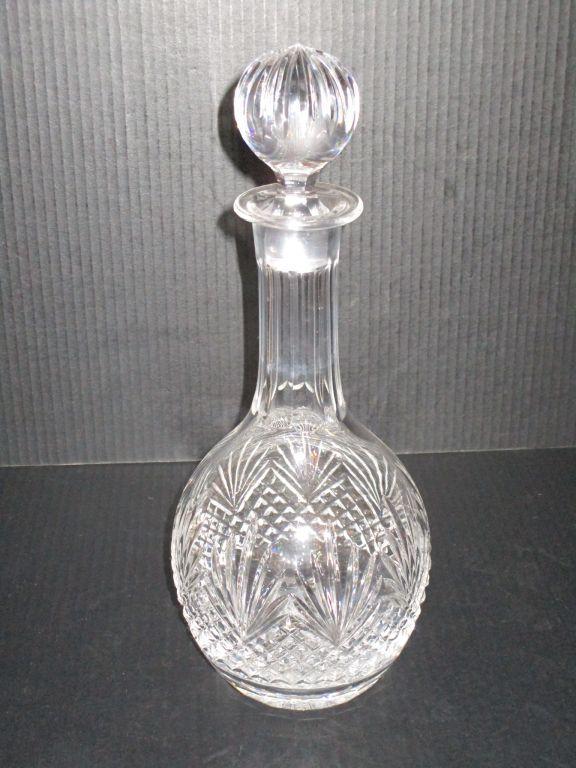 12" Pressed Glass Decanter w/ Stopper