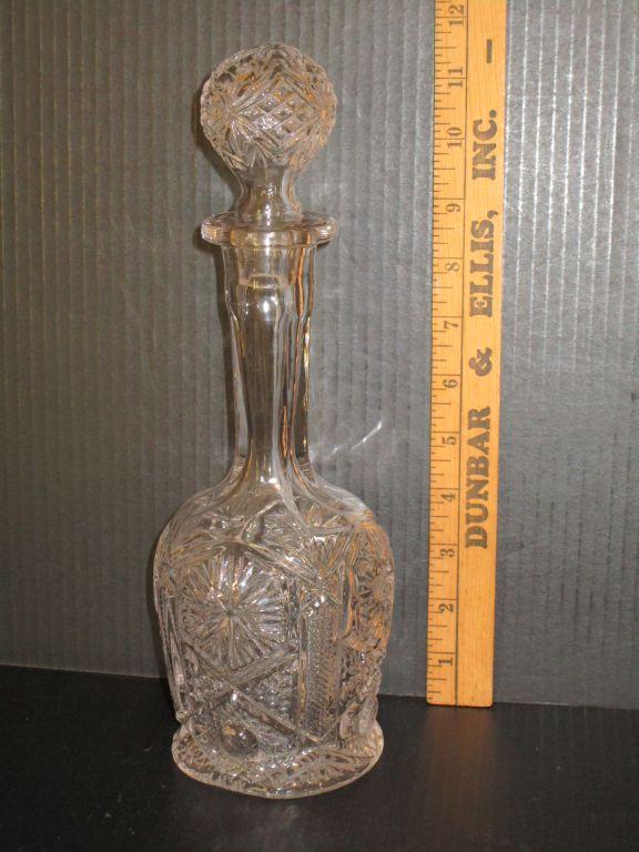 11" Pressed Glass Decanter