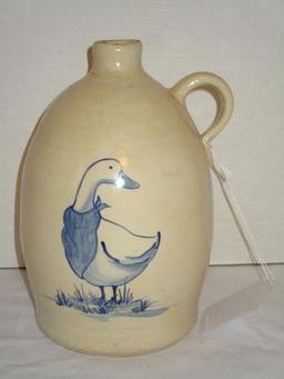 Cream Stoneware Jug w/ Duck Design