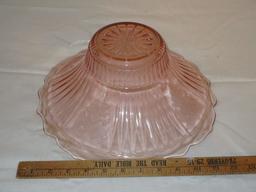 Pink Depression Glass Bowl "Mayfair - Open Rose"