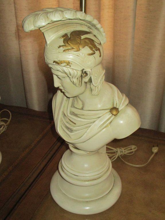Pair - Roman Bust Lamps