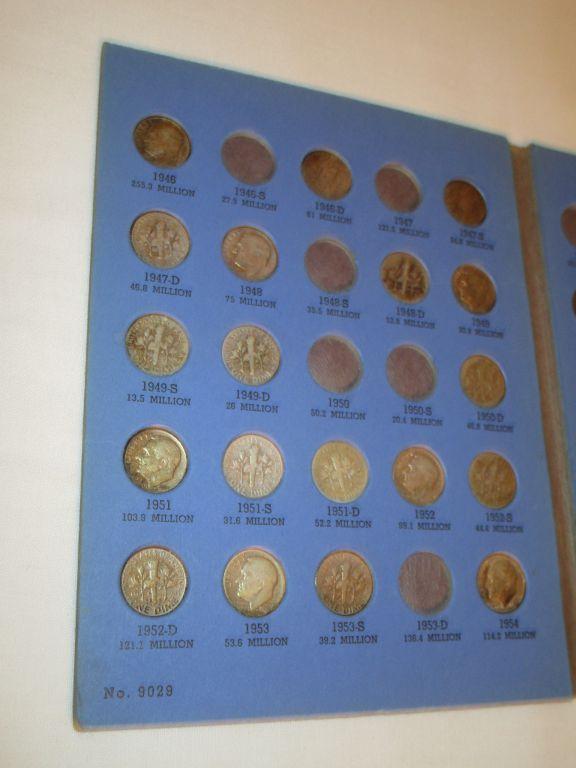 Lot - 3 Roosevelt Dime Collection Books - Starting 1946