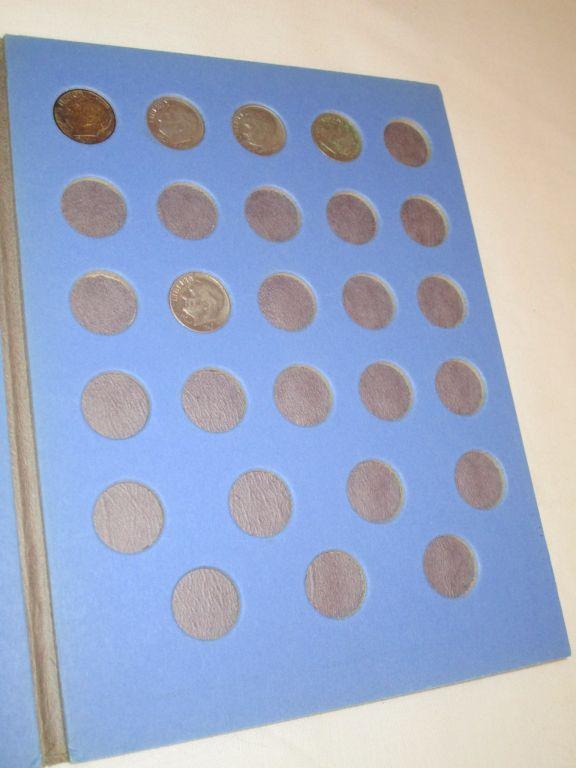 Lot - 3 Roosevelt Dime Collection Books - Starting 1946