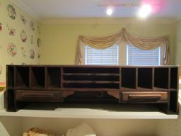 Desk Top Shelf w/ 2 Drawers & Pigeon Hole Organizers