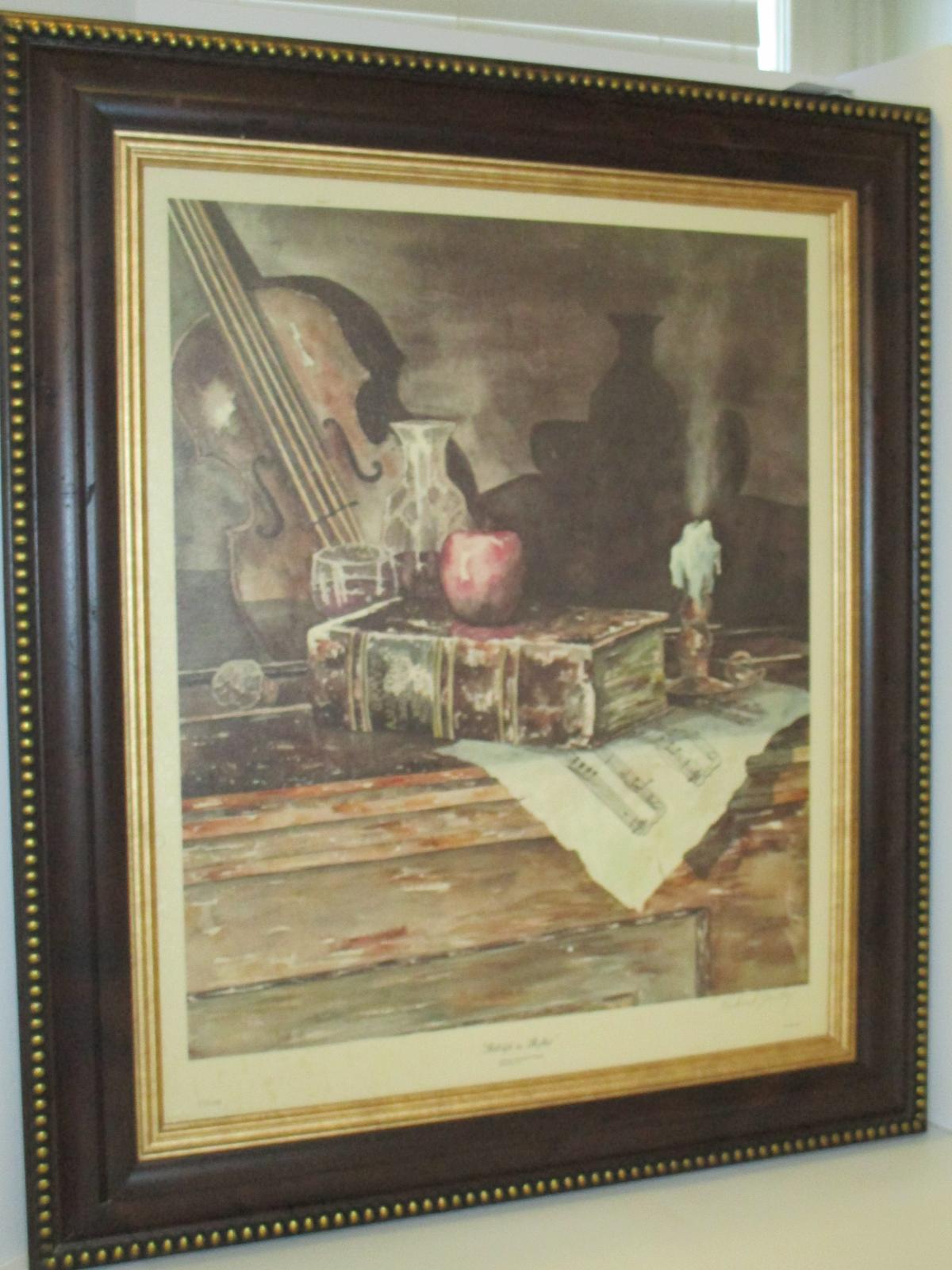 Richard Gentry Numbered Print "Still Life in B Flat"  Artist Signed    34" x 29 1/2"