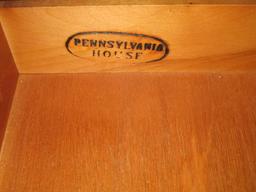Pennsylvania House Chippendale Style Two Drawer Drop Leaf End Table -Queen Anne Style Legs