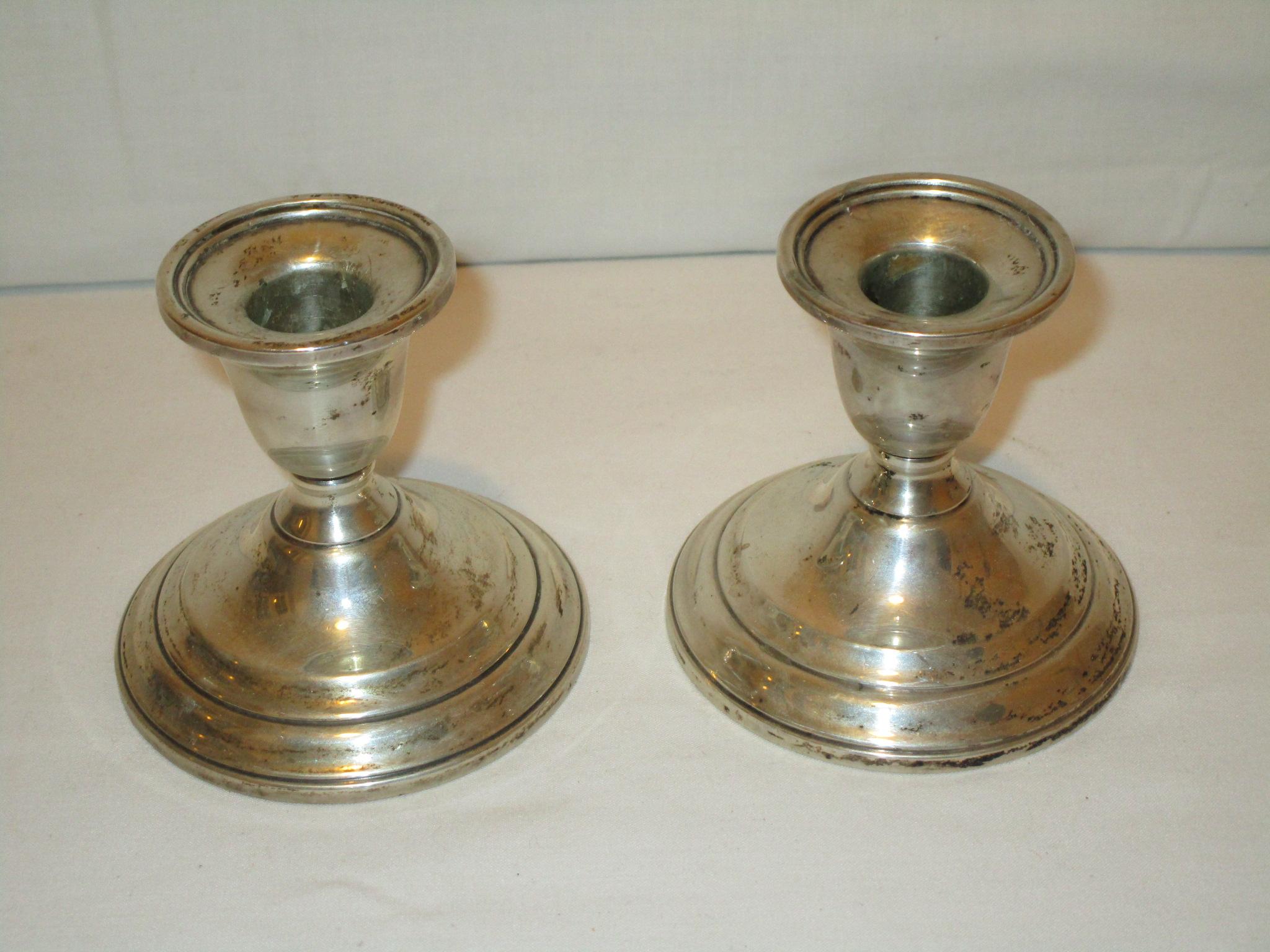 International Sterling Candlesticks - 3.5" Tall