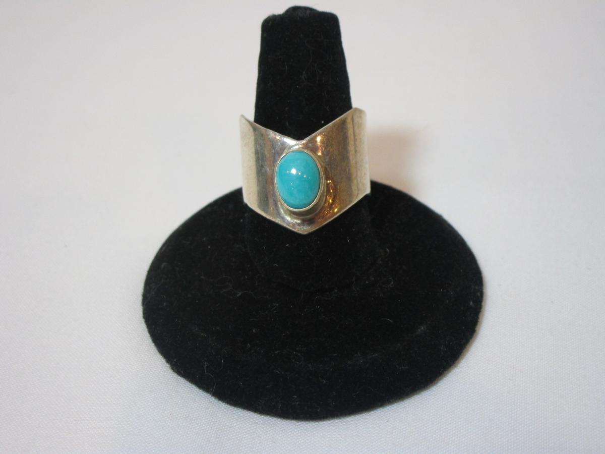 Sterling Band w/ Turquoise Stones