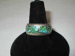 Sterling Band w/ Turquoise Stones