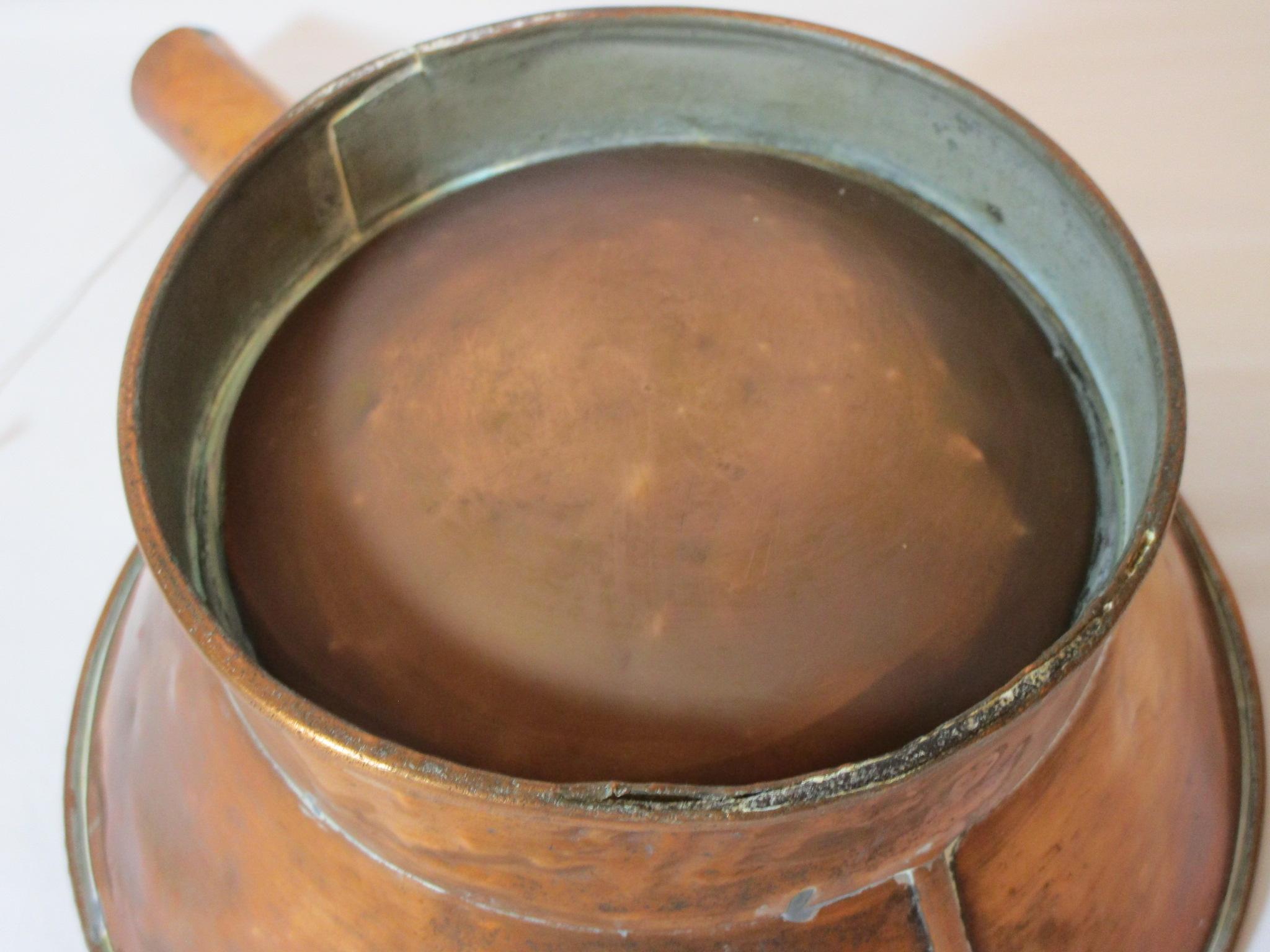 Early Copper One Handled Pot