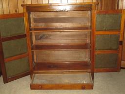 Primitive Punched Tin Pie Safe - Double Door with 1 long Bottom Drawer