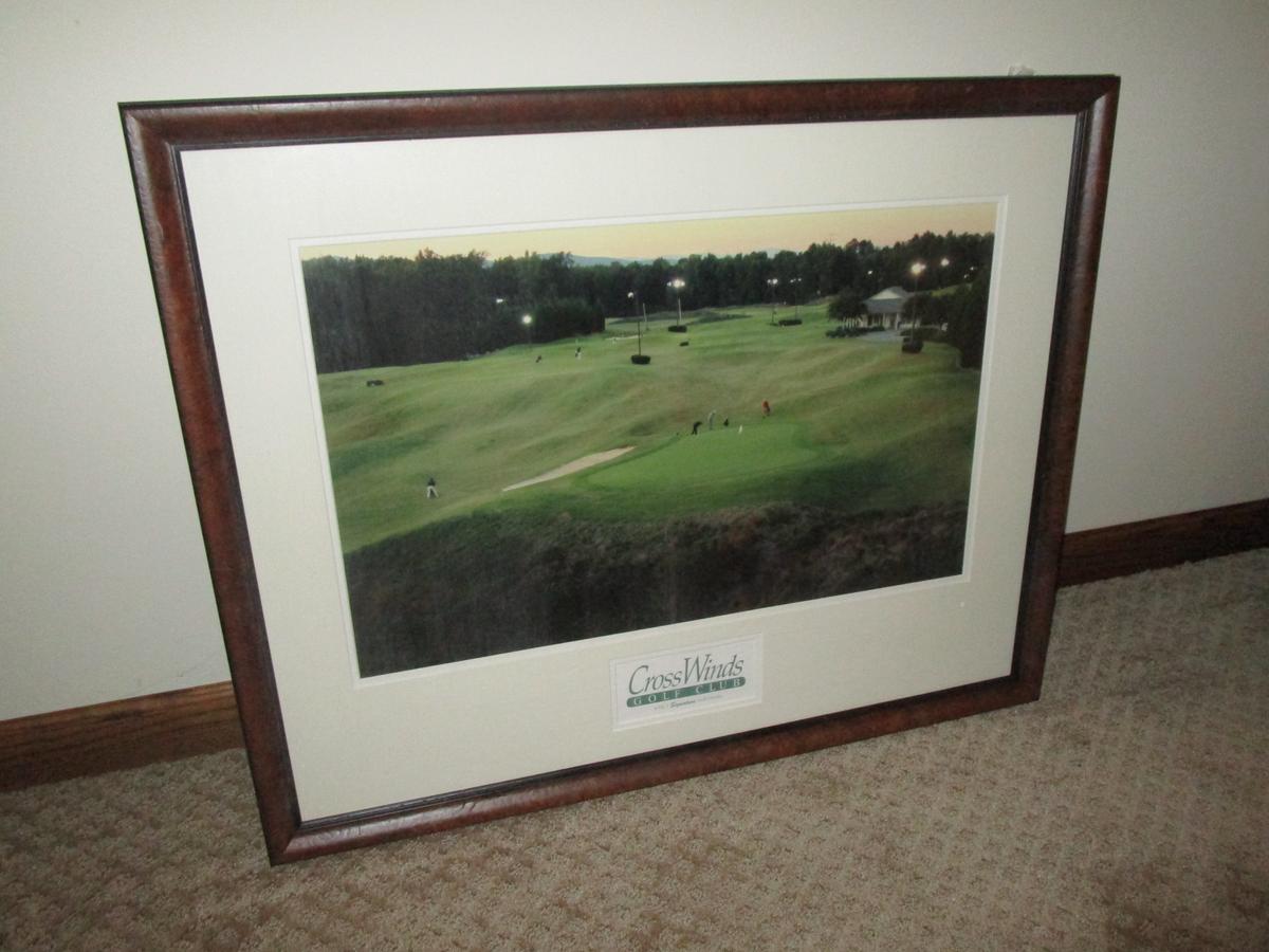 Cross Winds Golf Club Print - Framed - 25 1/4" X 32"