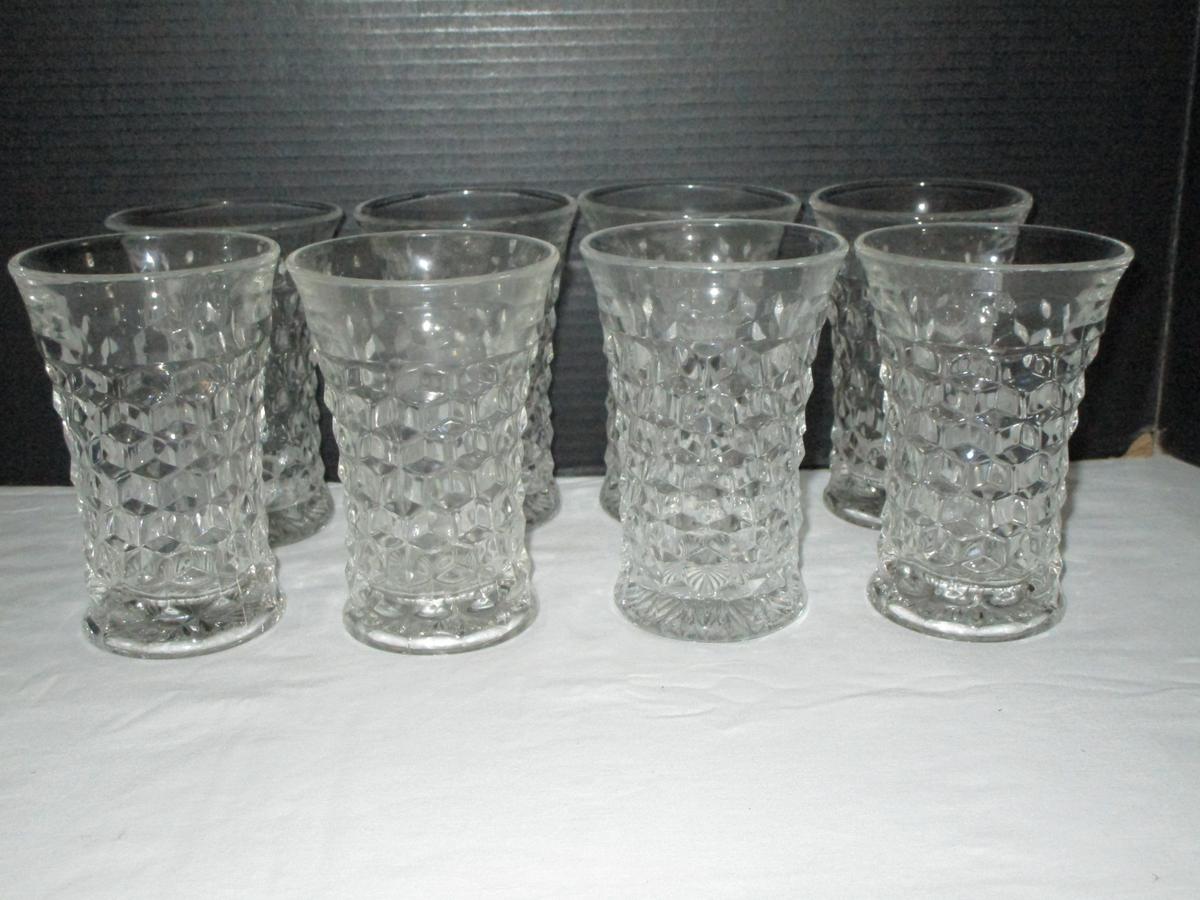 Lot - 8 Fostoria American Flat Iced Tea Glasses