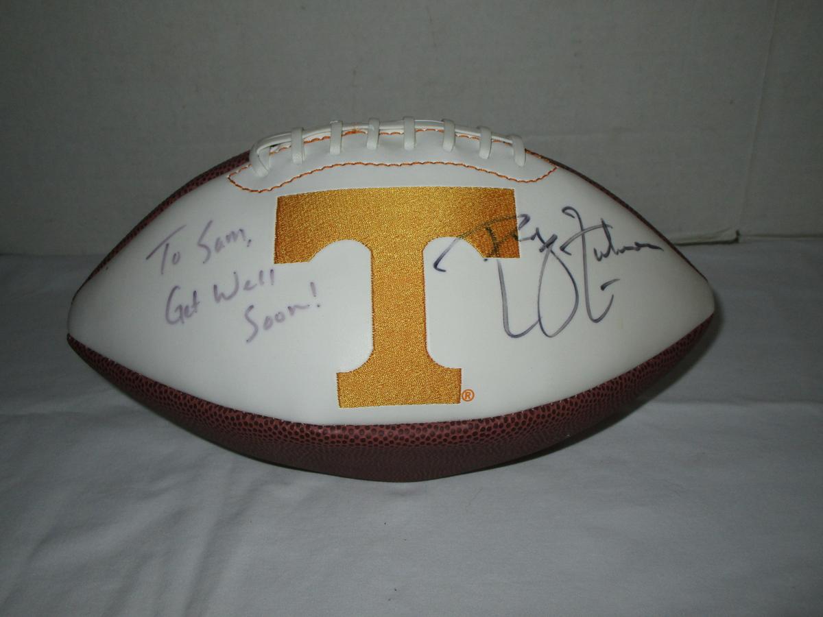 Autographed University of Tennessee Football - slightly deflated