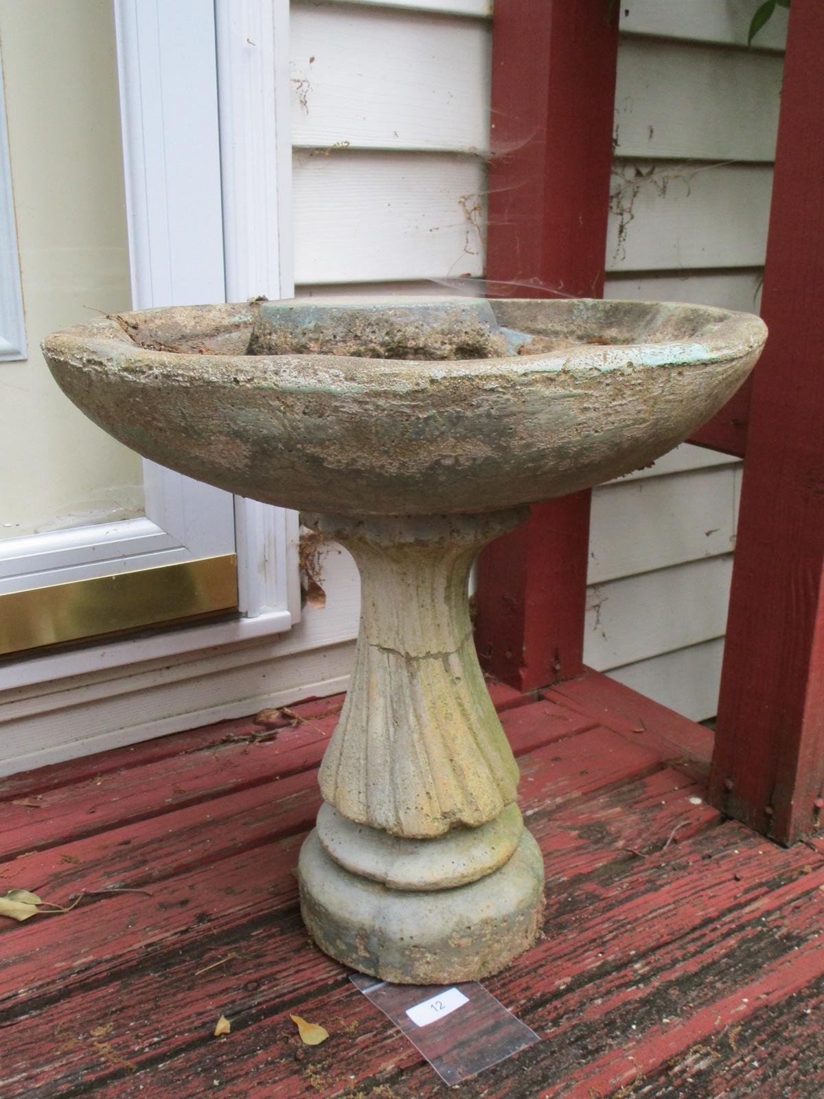 Concrete Bird Bath   Approx. 18"