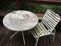 Metal Patio Table w/chair