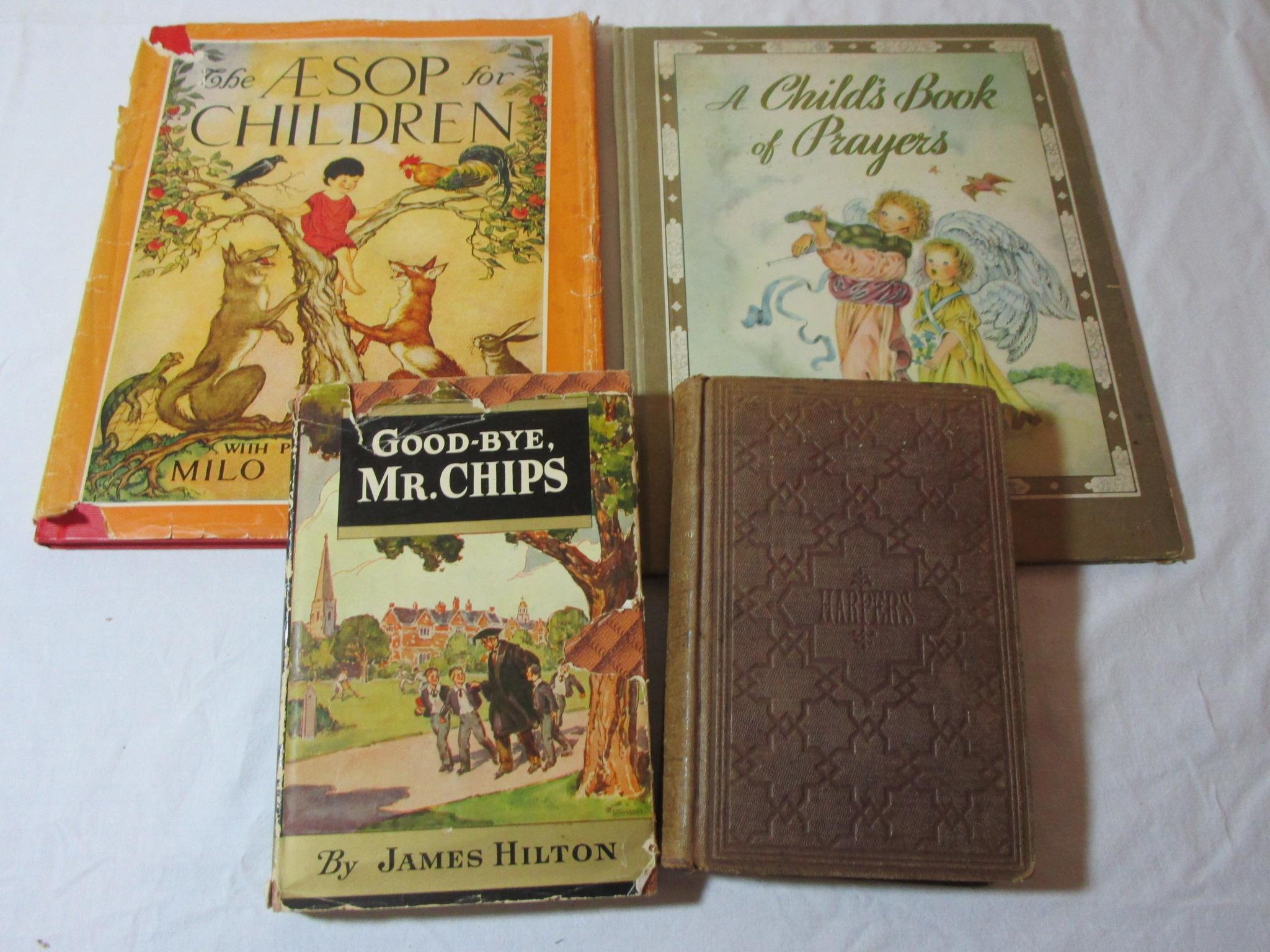 Children's' Book Lot - Goodbye Mr. Chips ©1934, Miss Bunkley's Book: The Testimony of