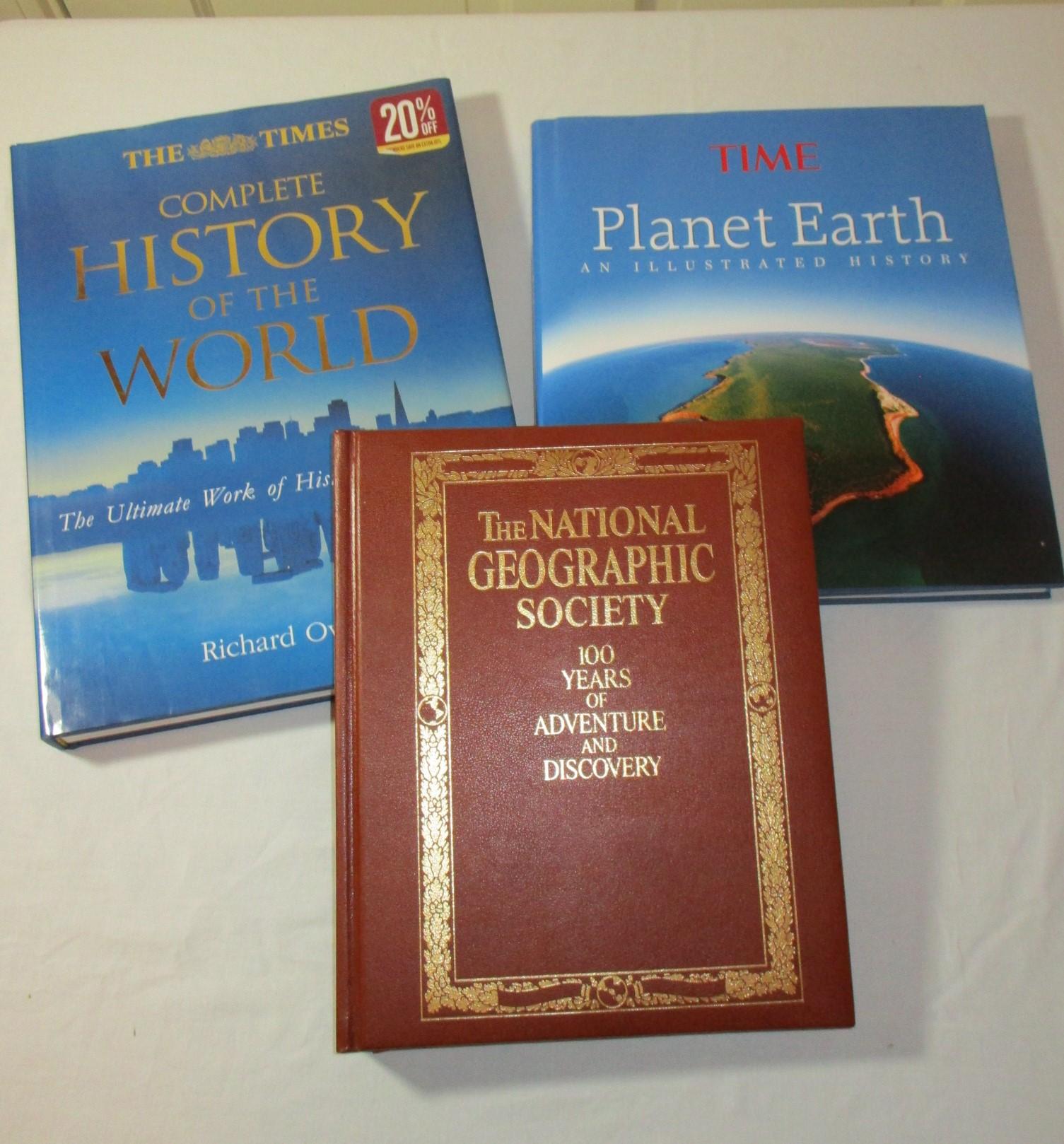 Coffee Table Book Lot - Planet Earth, Complete History of the World, Etc.