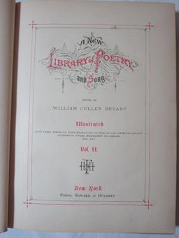 Vintage Book Edited by William Cullen Bryant - A New Library of Poetry & Song