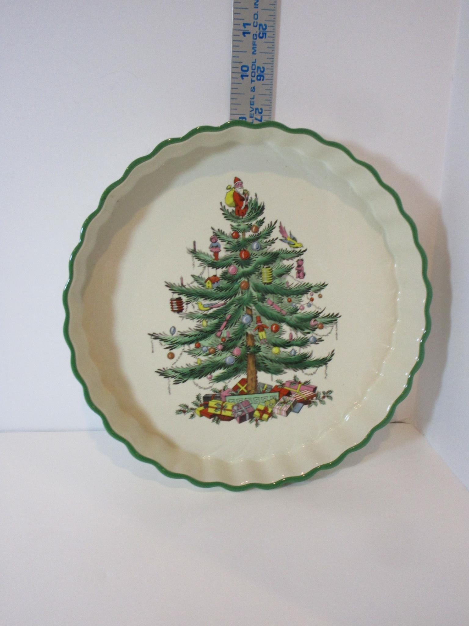 Spode "Christmas Tree" - 9" Tart Dish - Oven to Table