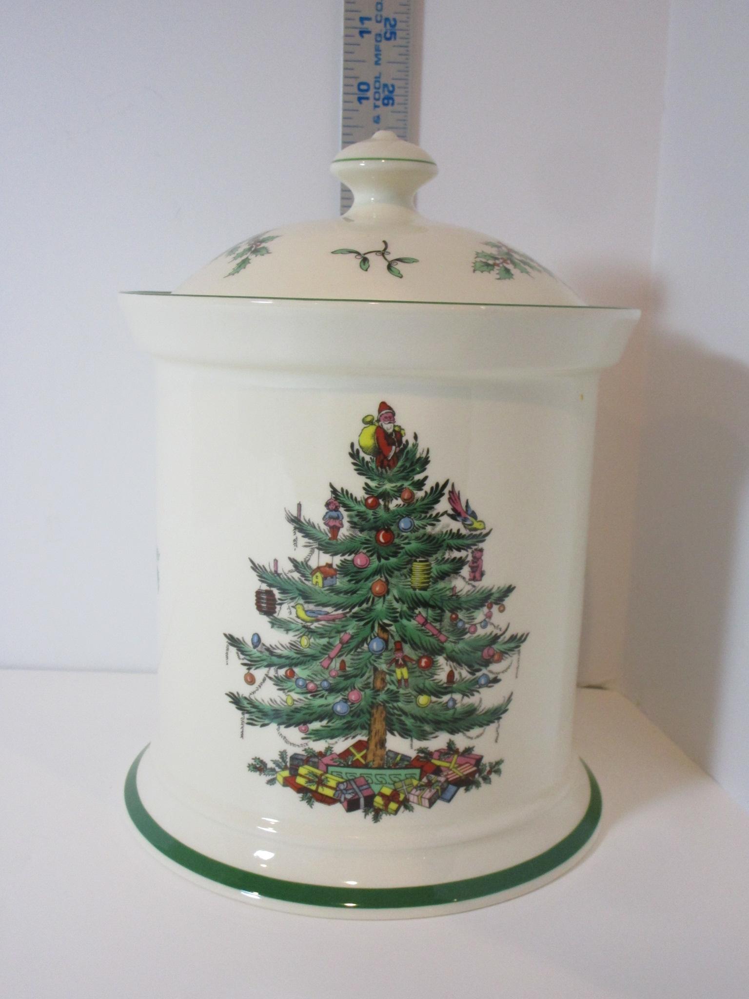 Spode "Christmas Tree" - Cookie Jar   9 1/2" to Finial