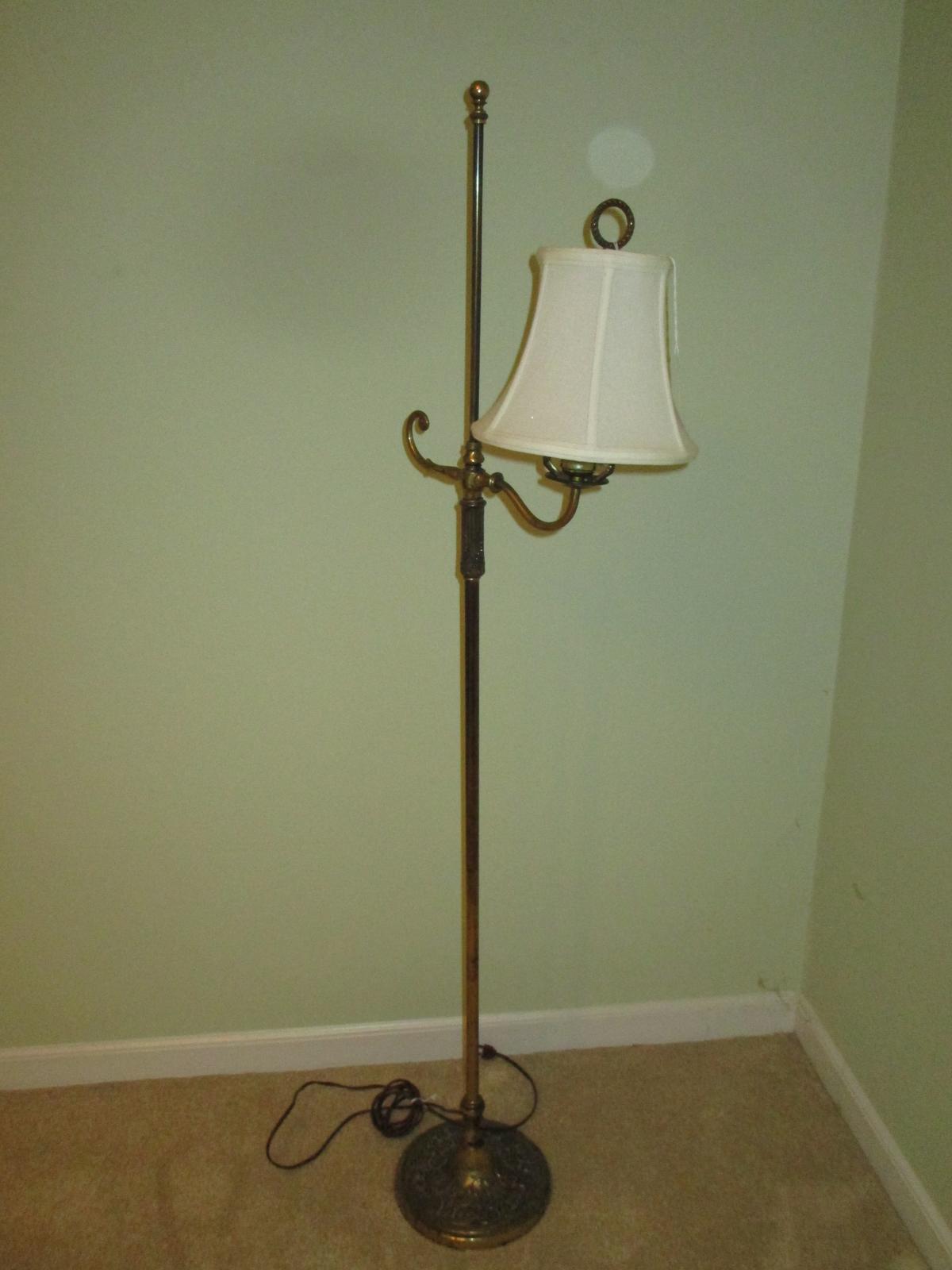 Brass Bridge Lamp   52"