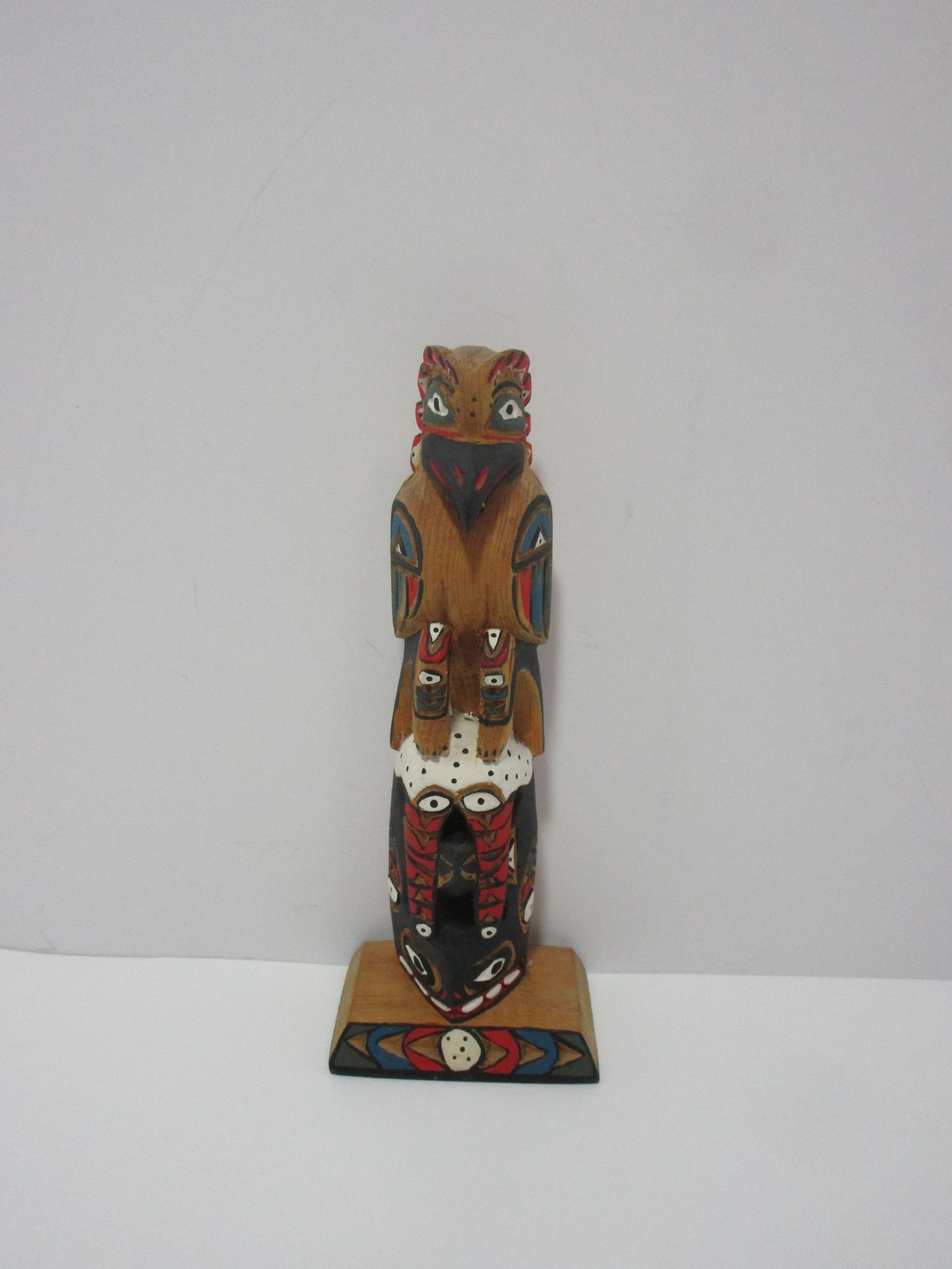 Hand Carved King Orca Kachina Doll.  6 5/8"  Artist Signature Carved on Back