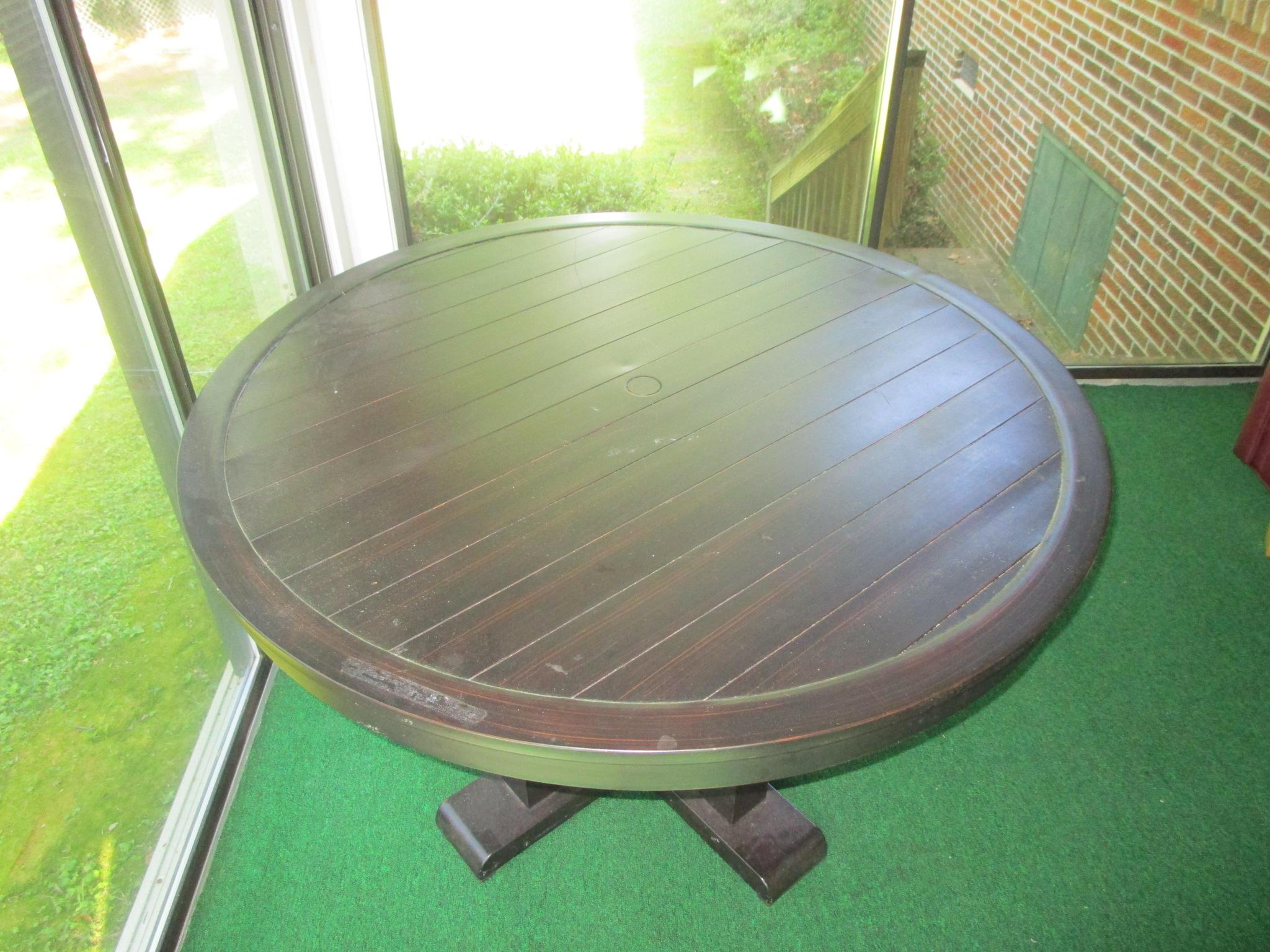 Metal Patio Table   4' Across