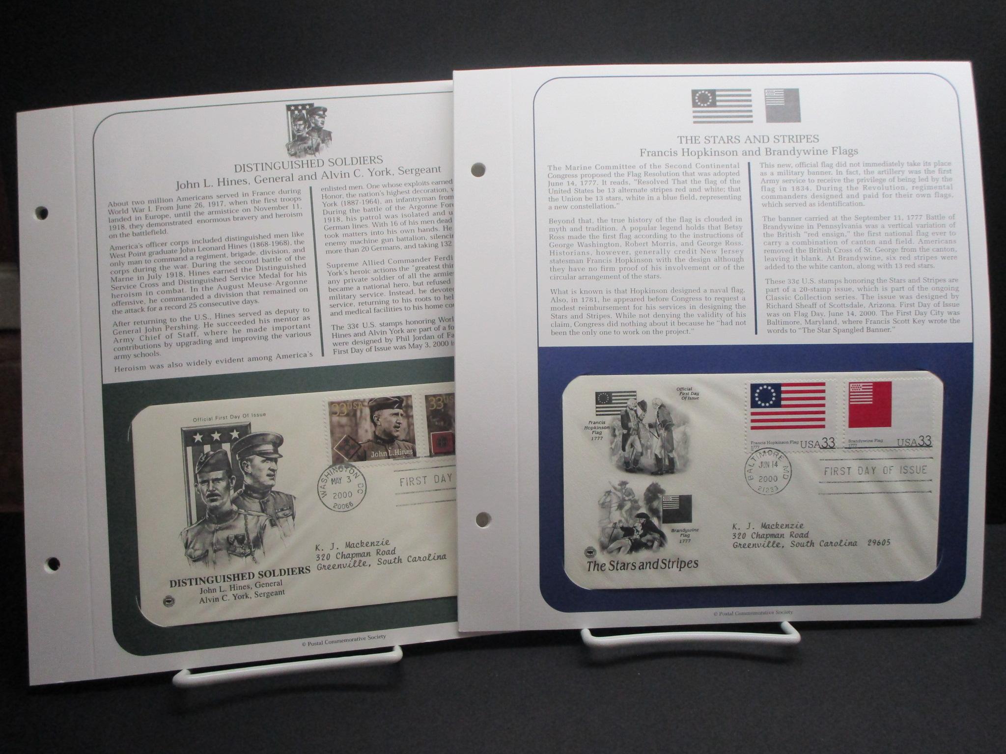 1st Day Covers - 2000     Postal Commemorative Society Cachets & Display Pages