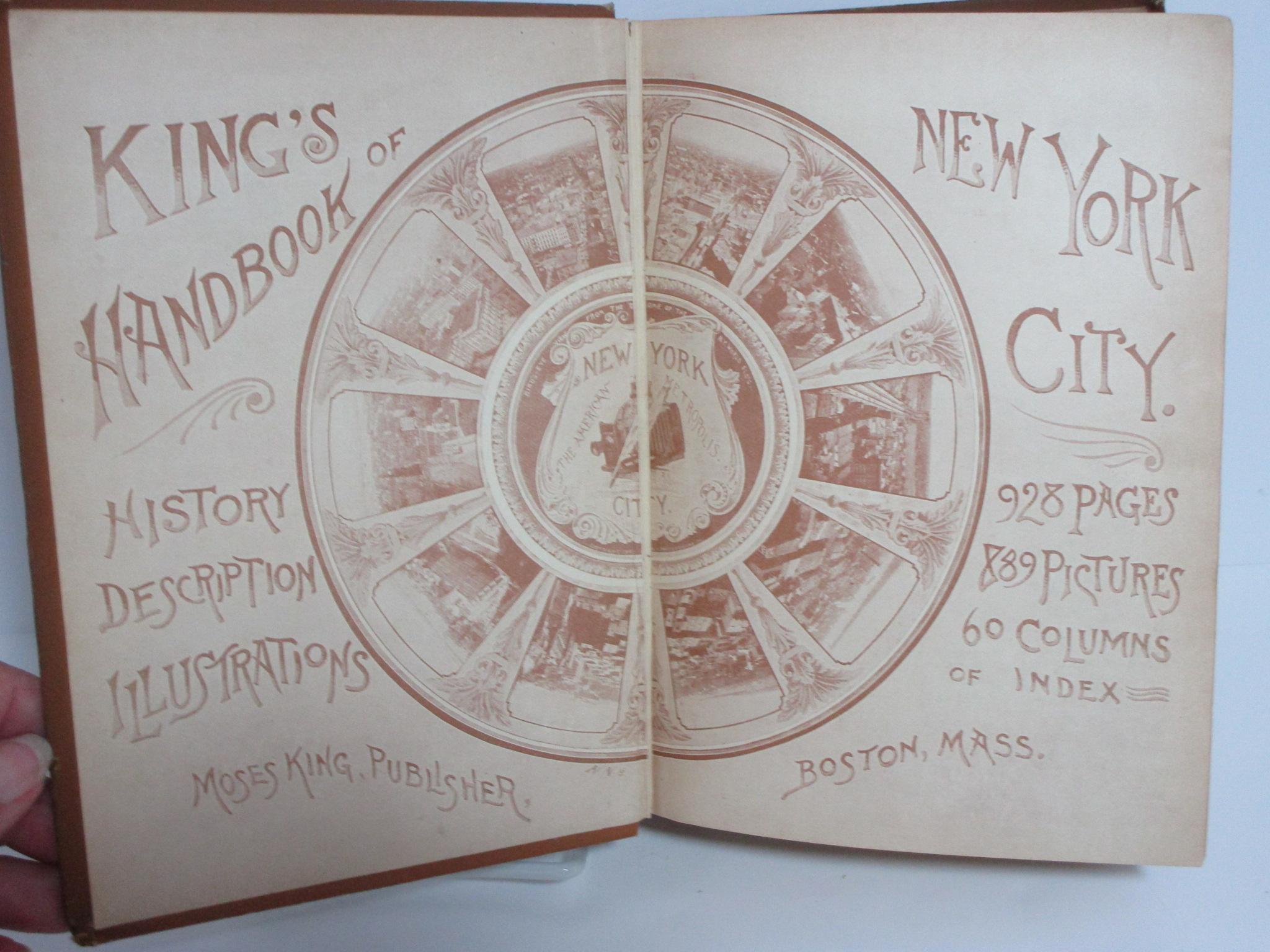 King's Handbook of New York City w/Over 800 Illustrations w/Ad for Fire Insurance
