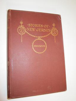 Lot - Vintage Books & Other.  Stories of New Jersey by Stockton © 1896, Child Life A
