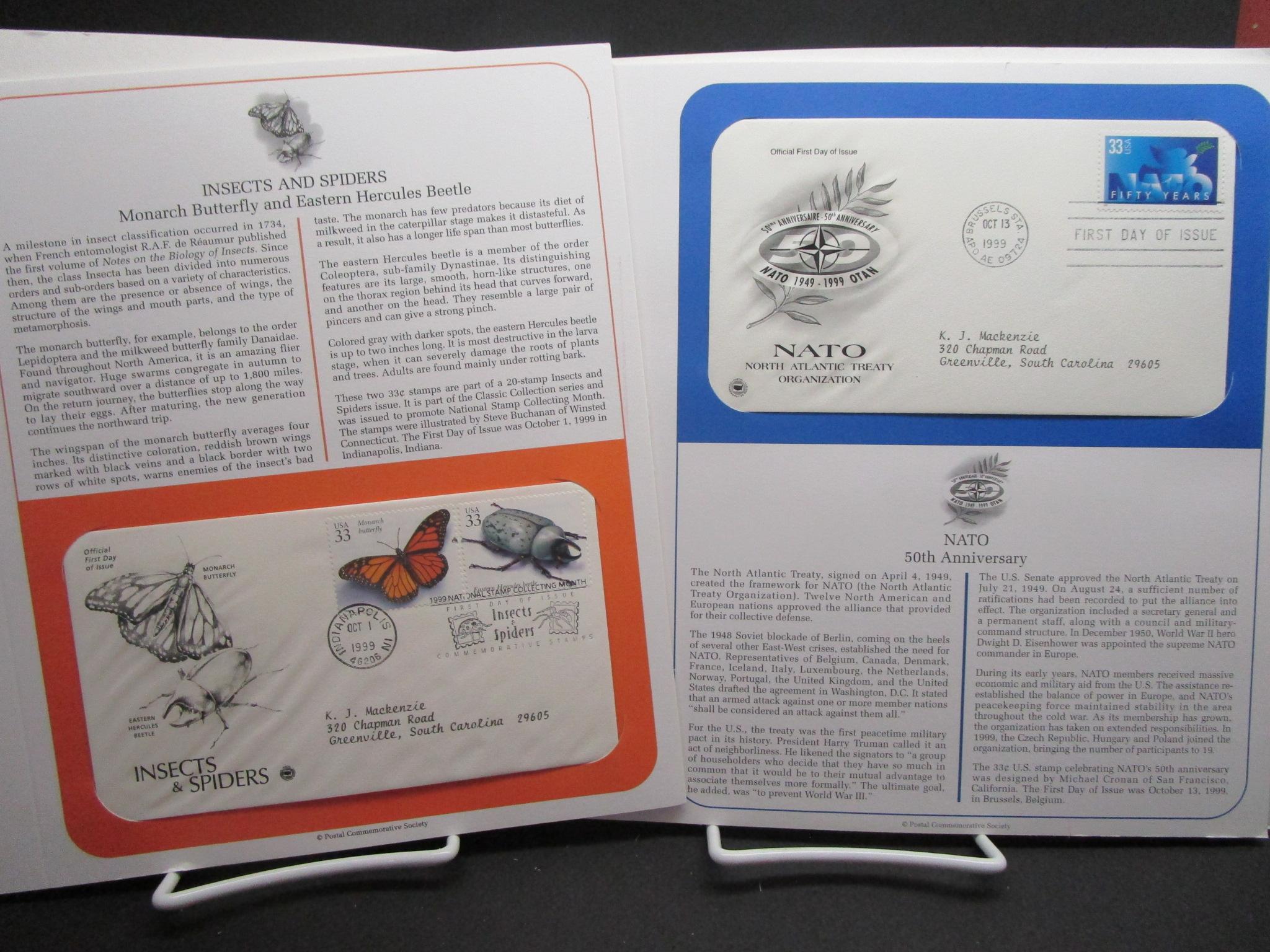 1st Day Covers - 1999     Postal Commemorative Society Cachets & Display Pages