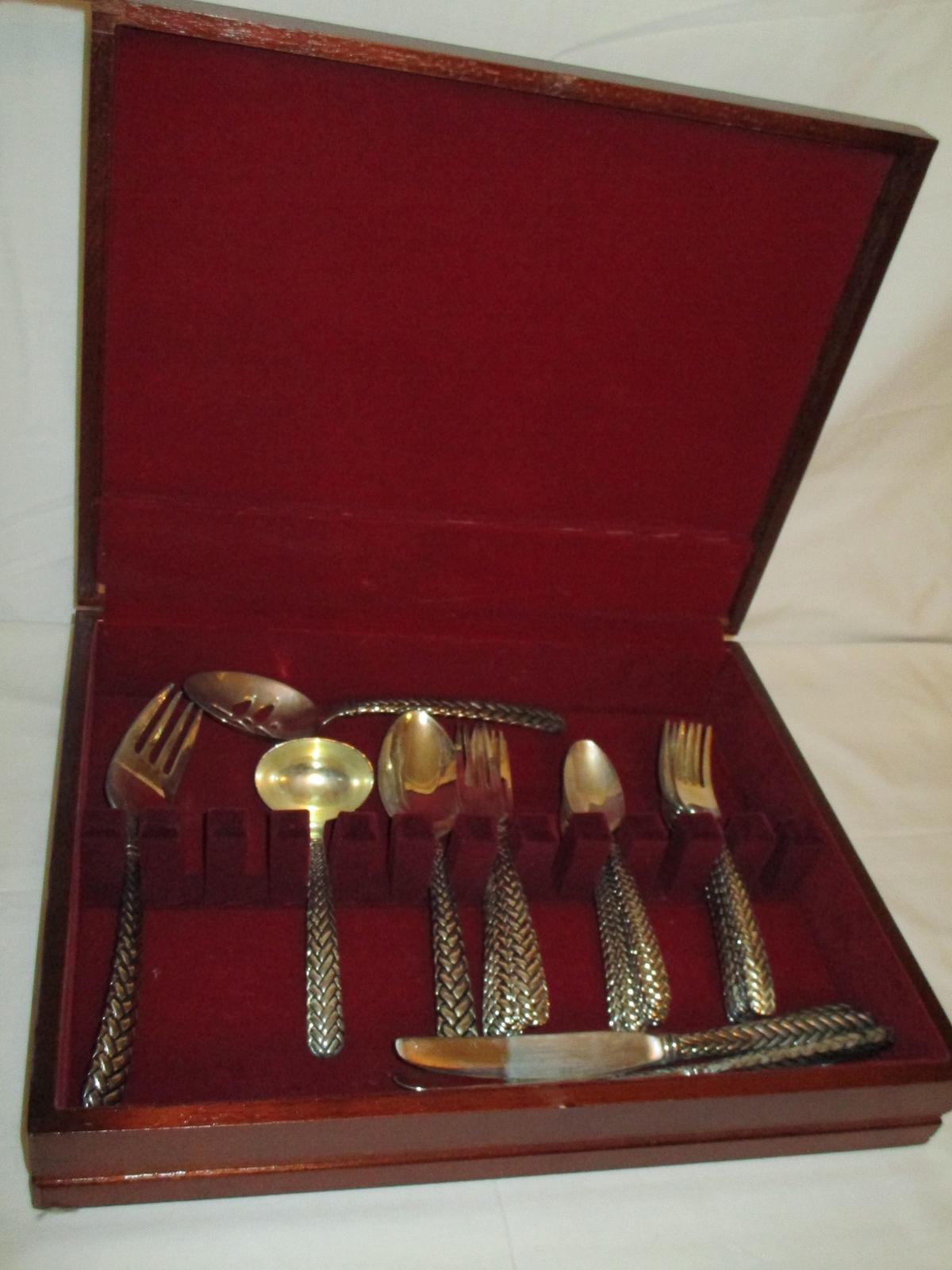 Lot- 28 Pieces Godinger Flatware  in Chest