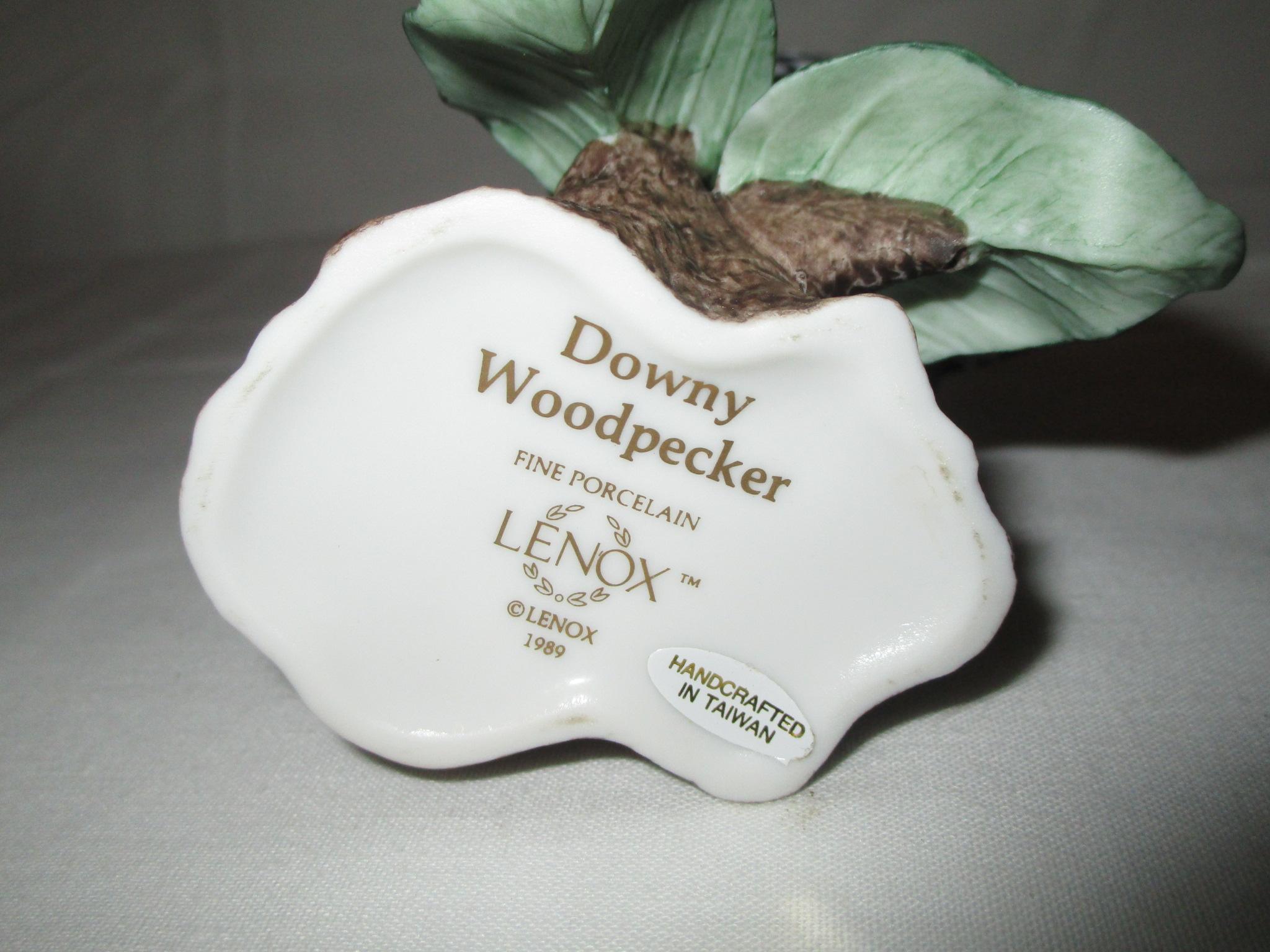 Lenox Porcelain Downy Woodpecker Figurine © 1989  5"