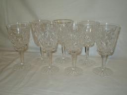 Lot - 7 Waterford Crystal Wine Glasses - Rare Ashling Pattern