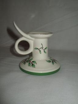 Spode Christmas Tree Fingerhold Candle Holder 2 1/2"