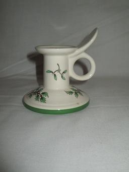 Spode Christmas Tree Fingerhold Candle Holder 2 1/2"