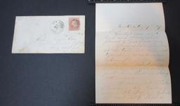 Scott 79 On Cover Dated April 17, 1867 w/Letter