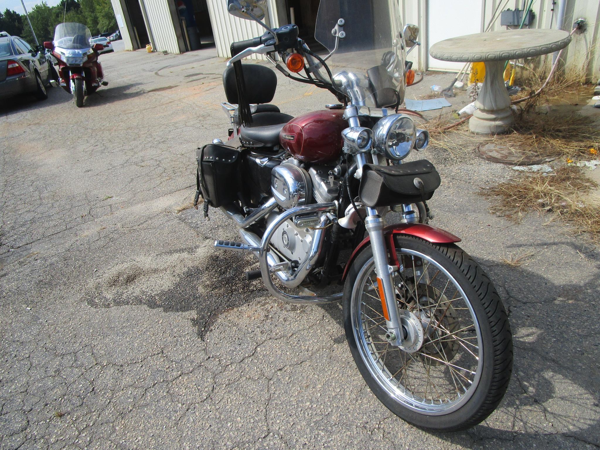 Harley Davidson Motorcycle - 18,315 Miles - Burgandy w/ Leather Saddlebags