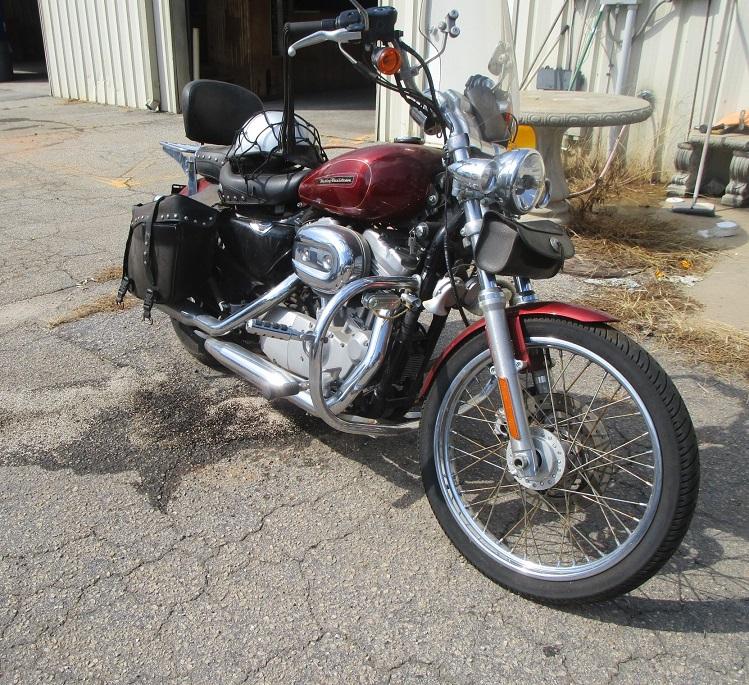 Harley Davidson Motorcycle - 18,315 Miles - Burgandy w/ Leather Saddlebags