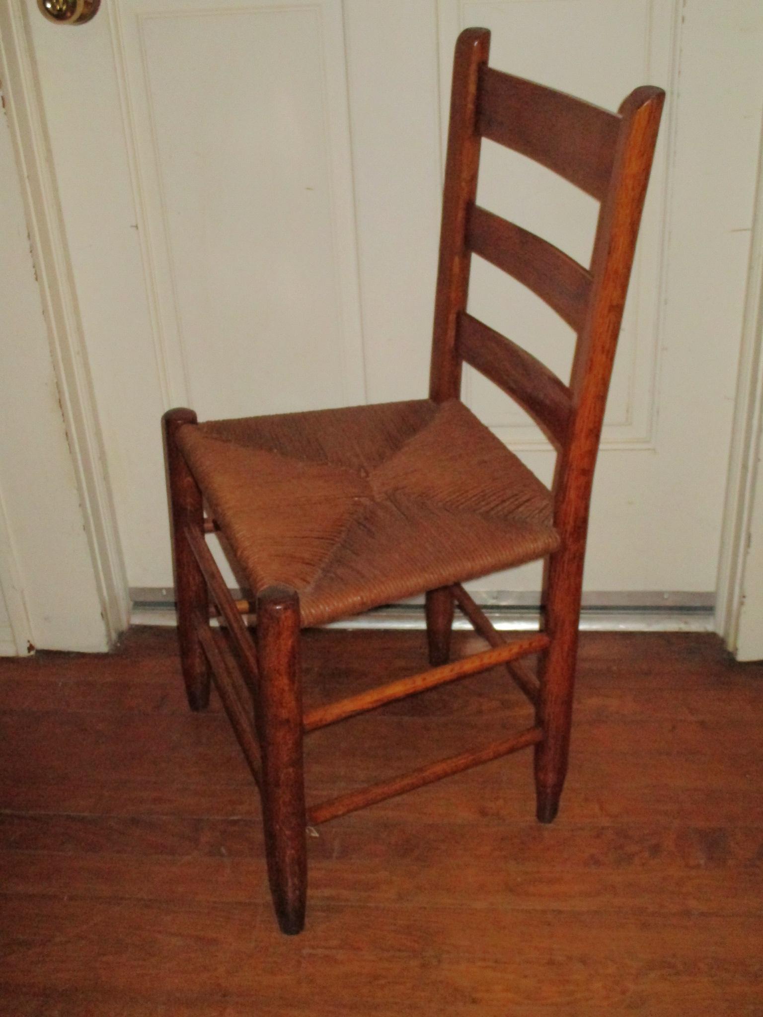 Oak Chair w/ Rush Seat