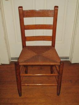 Oak Chair w/ Rush Seat