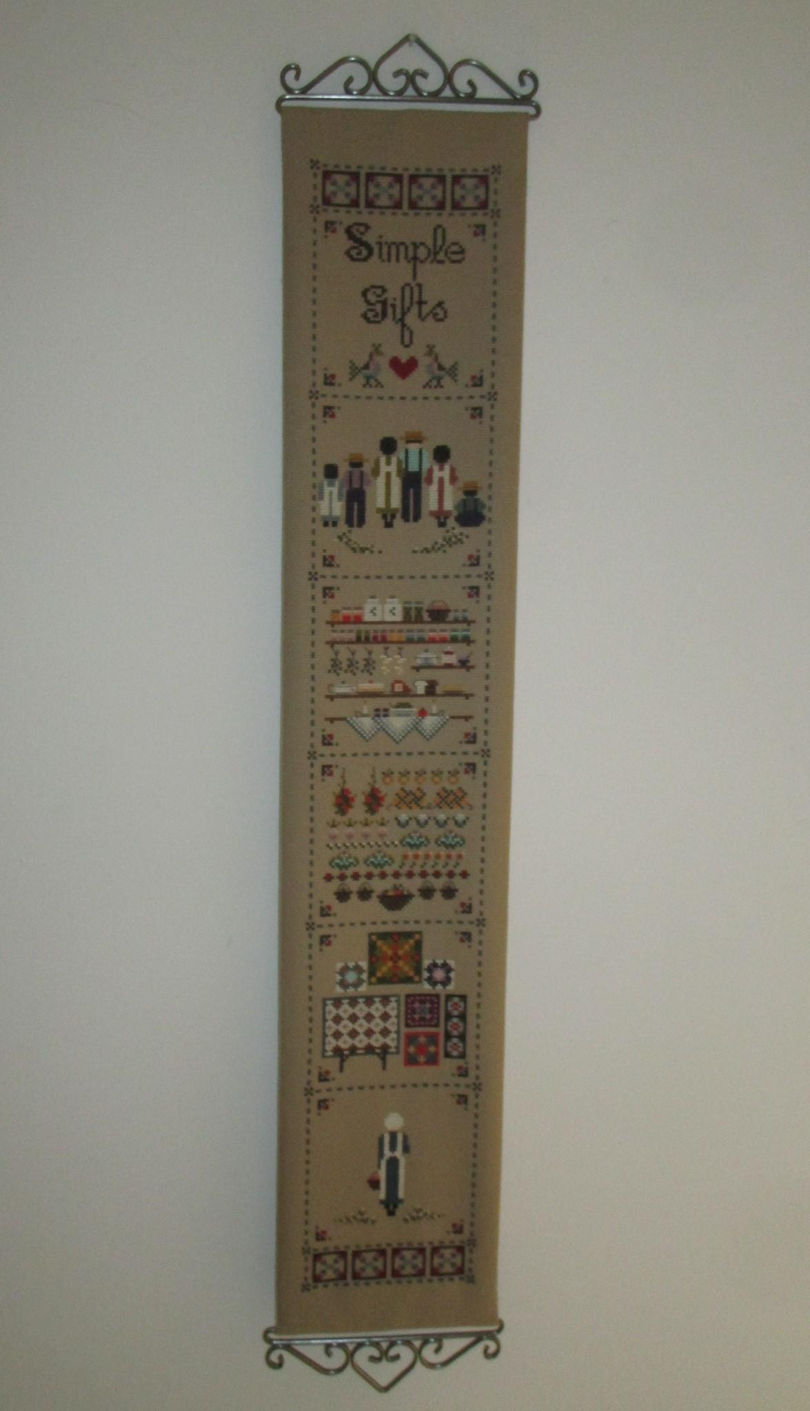 Cross Stitch Bell Pull.  34" x 6"