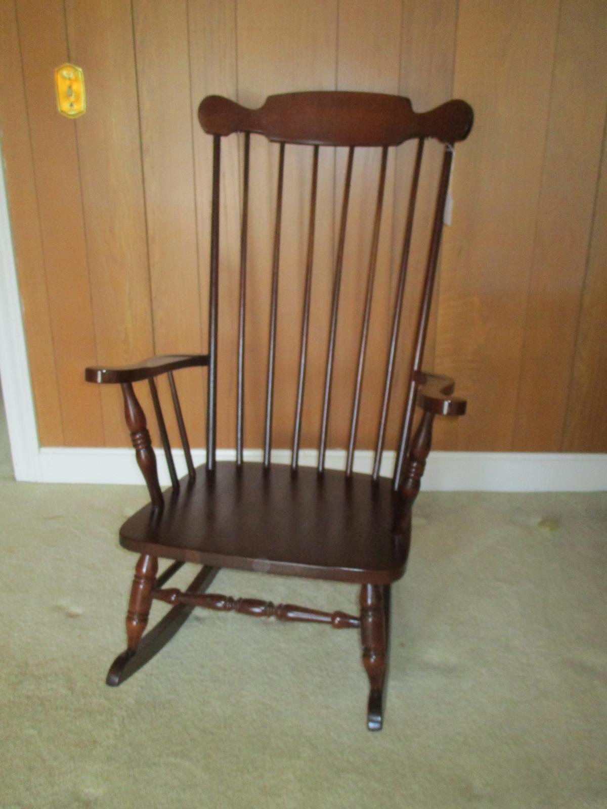 Mahogany Spindle Back Rocker