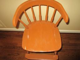 Child's Wooden Highchair - No tray, some loss on finish