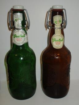 Lot - 9 Grolsch Lager Beer Bottles