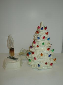 White Ceramic Christmas Tree 12"