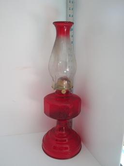 Pressed Glass Oil Lamp.