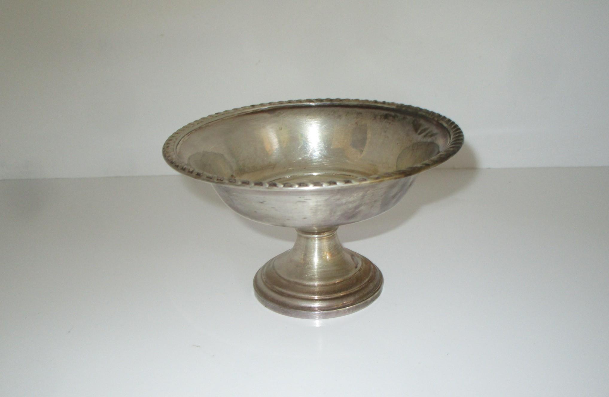 Preisner Sterling Weighted 6" Compote - Some Tarnish