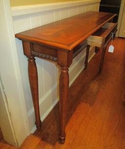 Legends Furniture Mahogany Finish 1 Drawer End Table w/ Wood Turned Legs